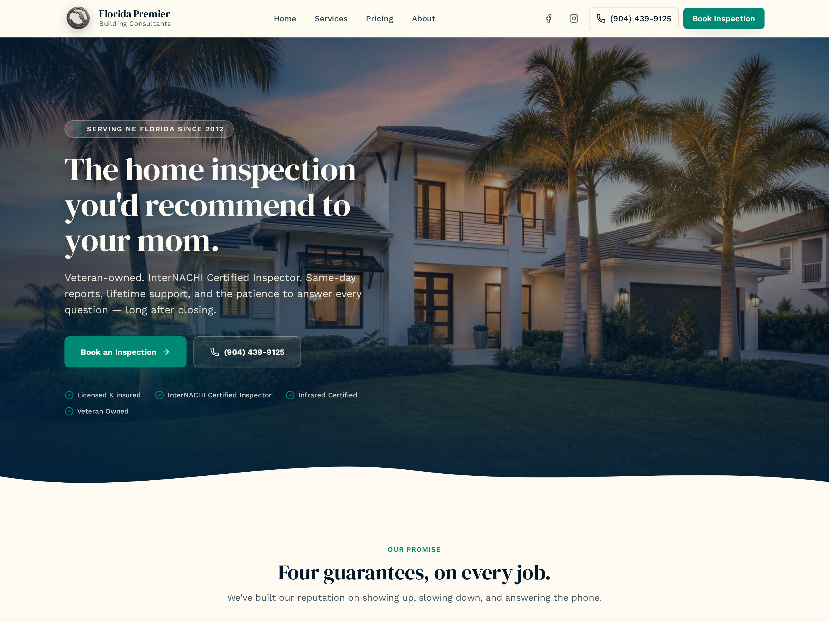 Preview of Florida Premier Building Consultants website